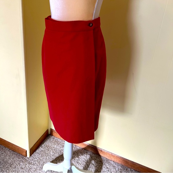 Laura ashley Wrap Skirt, 100% woo, Burnt Orange Size Small - Picture 2 of 12